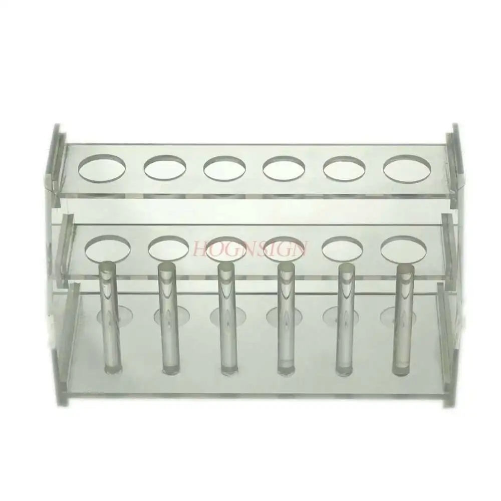 Organic test tube rack 6 holes with column colorimetric tube rack middle school laboratory supplies chemical glass instrument