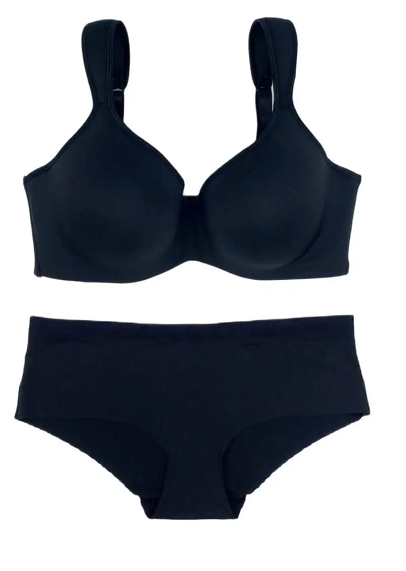Plus Size Lingerie  Big Breast Bra Panty  Set Women  Push Up Sexy Lace Padded Thin Wire  Comfortable Underwear  Wide Strap