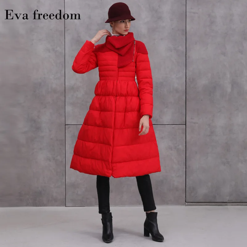 

luxury womens down coats miegofce 2019 winter outwear casual warm top brands jackets plus size red long loose free ship