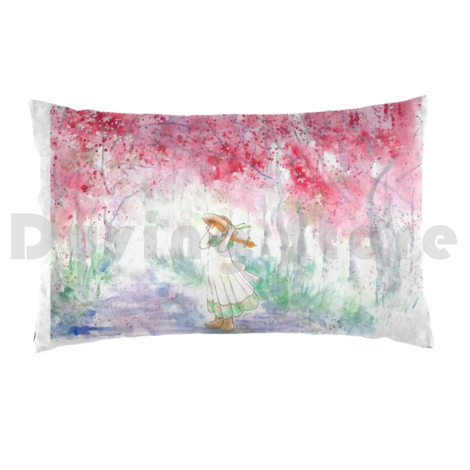 Anne Of Green Gables Pillow Case Printed 50x75 Anne Anne Of Green Gables Cherry Blossom Spring