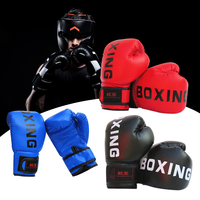 Kick Boxing Gloves Professional Flame Mesh Breathable PU Leather Flame Gloves Sanda Boxing Training Glove Adults Equipment