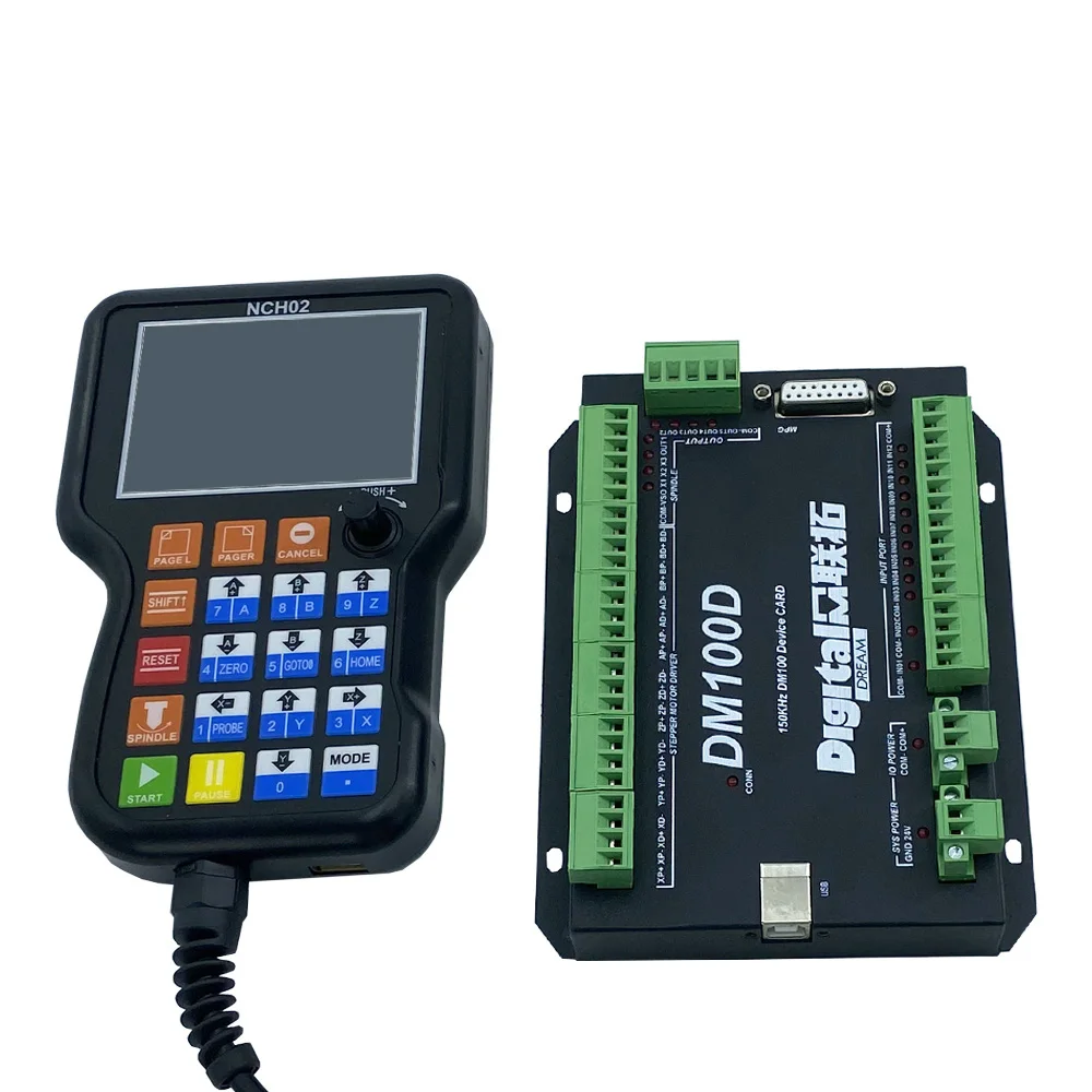 NCH02，CNC Motion Controller NCH02 3/4/5Axis Handle Controller CNC Machining Engraving Machine Drilling And Milling Machine