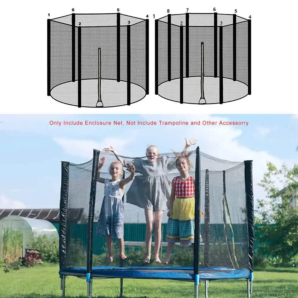 Trampoline Enclosure Net 1.83m/2.44m/3.06M Fence Replacement Durable Safety Mesh Netting Suit Fitiness Accessories 6/8/10-Feet