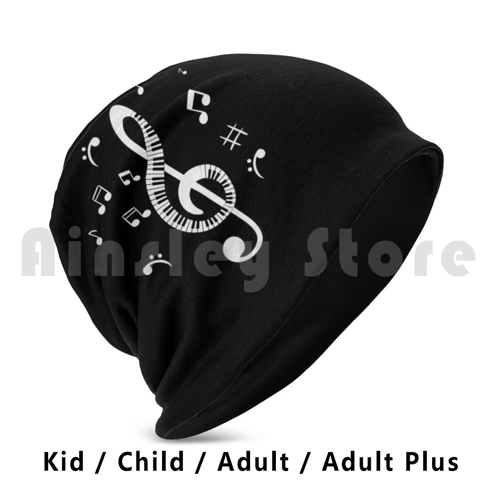 Treble Clef Piano Beanies Pullover Cap Comfortable Treble Clef Piano Treble Clef Piano Treble Clef Clef Piano Treble