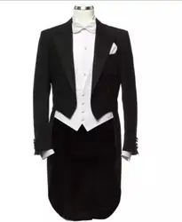 2023 Cloudstyle Men's Tailcoat Formal Ment Suit Slim Fit 3-Piece Suit Dinner Jacket  Wedding Suit Male Swallow-Tailed Coat