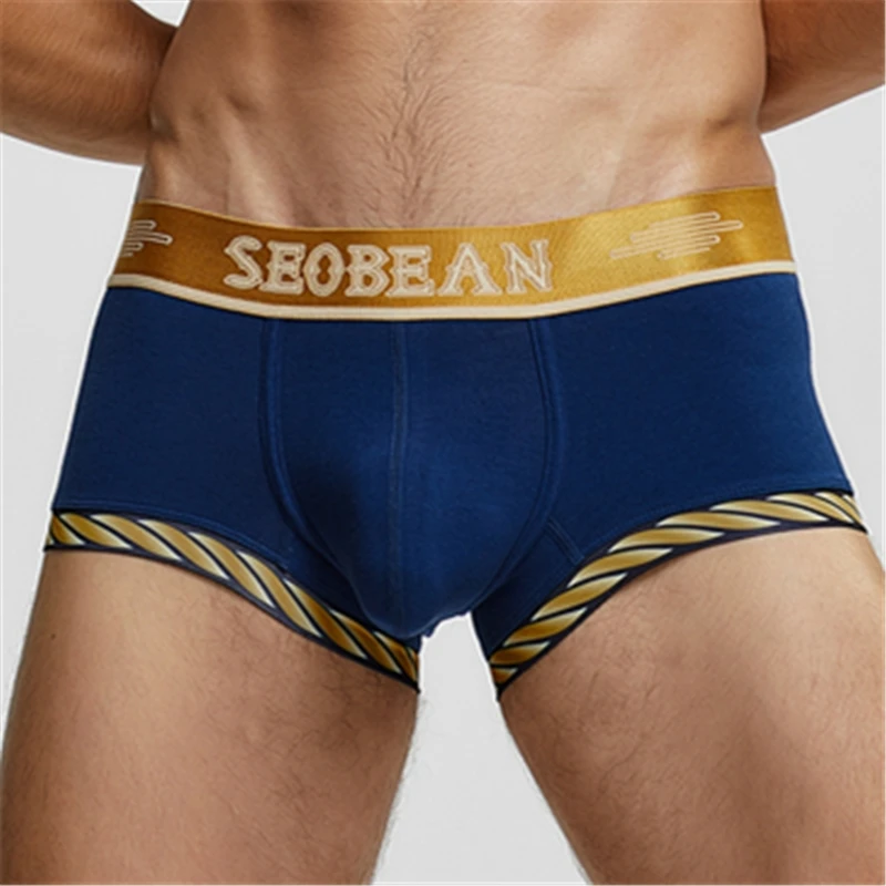 Mens Boxer Shorts Solid Color Cotton Mens Underwear Boxer Summer Mid Waist Underpants Breathable Men\'s Panties 2022 New