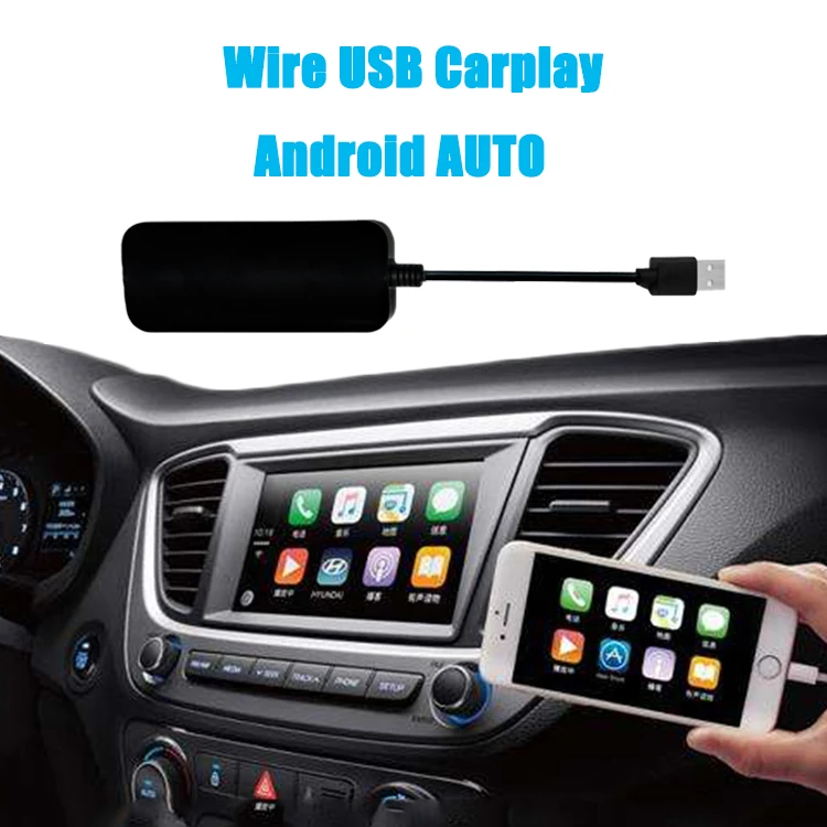 

KUNFINE Wire CarPlay Dongle Carplay Adapter for Android Car stereo Unit USB Carplay Stick with Android AUTO