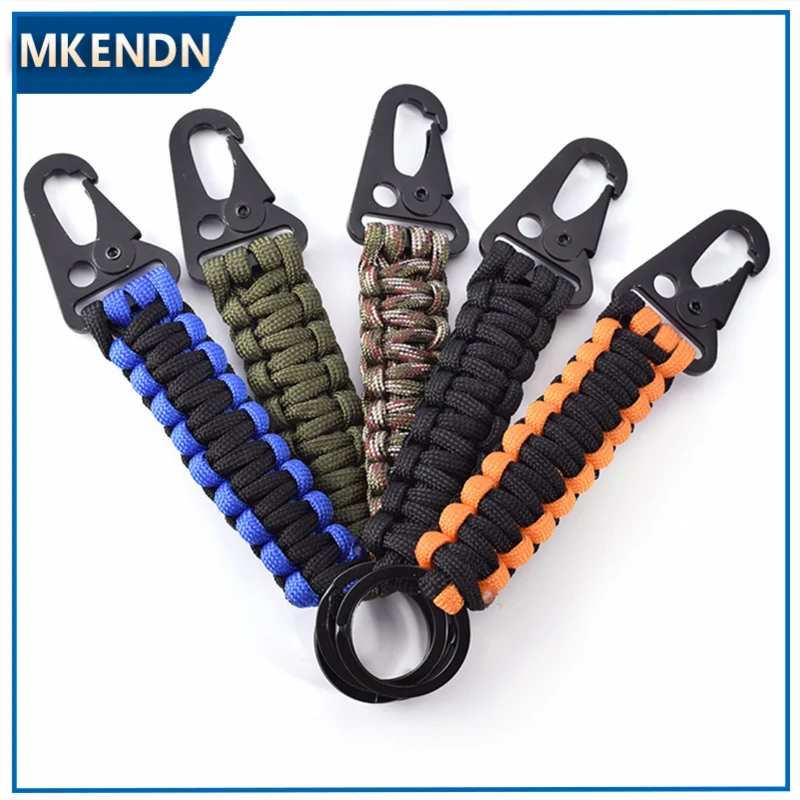 MKENDN Carabiner Umbrella Rope Keychain Outdoor Camping Climbing Tactical Survival Tool Eagle beak Snap Clip Lock Buckle Hook