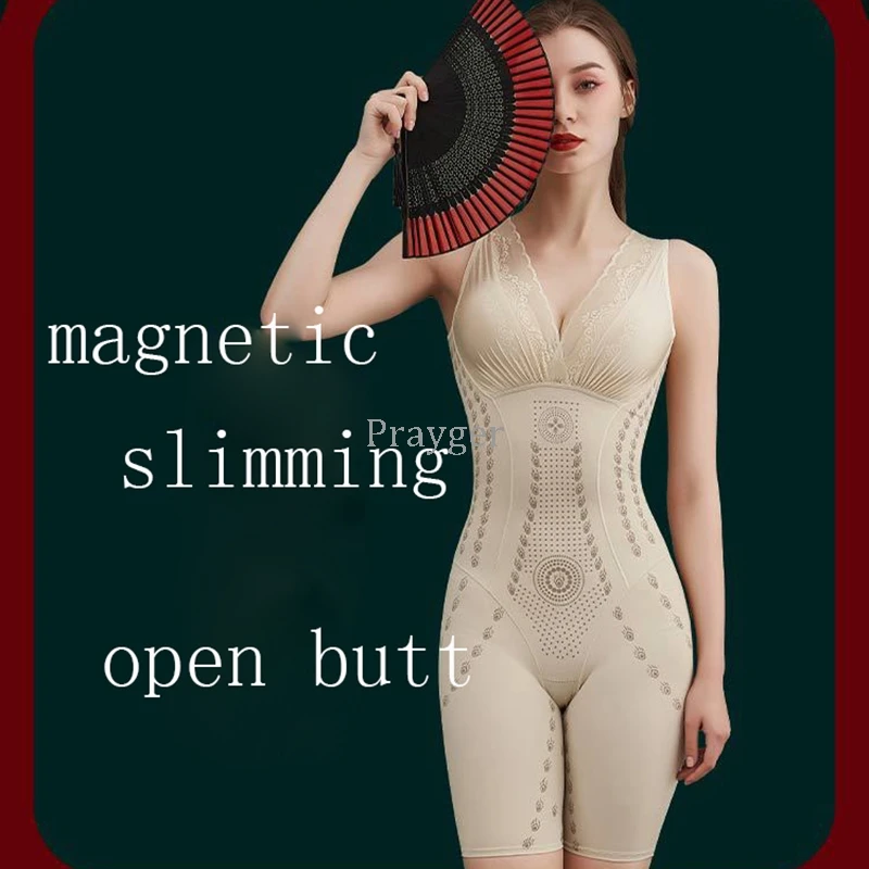 Women Shaper Magnetic Corset Open Butt Slimming Waist Control Body Underwear Lift Bras Lingeries