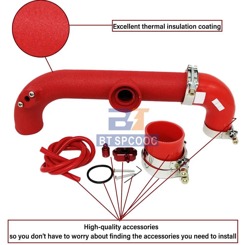 Car Turbo Blow Off Valve Insulation Red Pipes/Tubes For VW EA211 Golf MK7 Gti 1.4 LAMANDO Audi A1 A2 A3 Q3 JATTA Scirocco 1.4