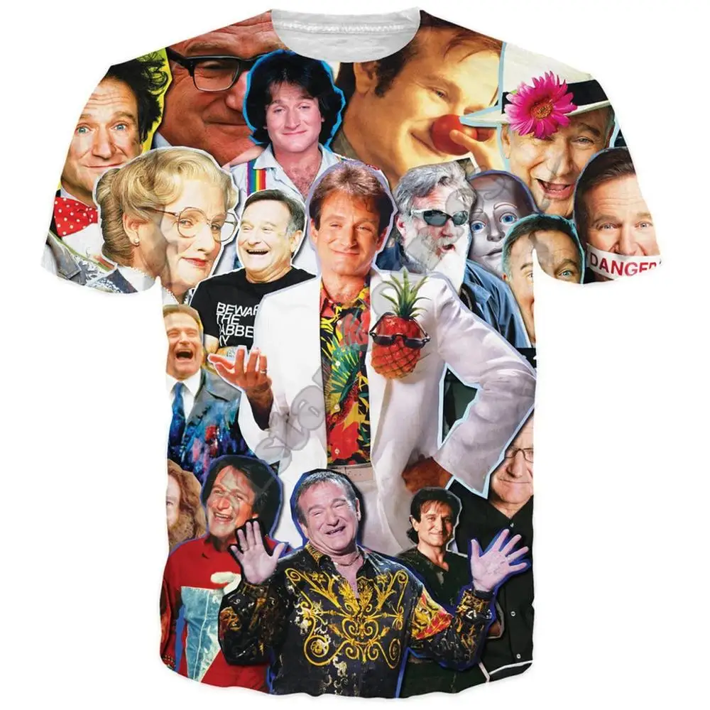 

All stars Collage Fashion T-Shirt 3D All Over Printed Robin Williams / Jaden Smith Paparazzi T-Shirt Unisex Harajuku summer tops