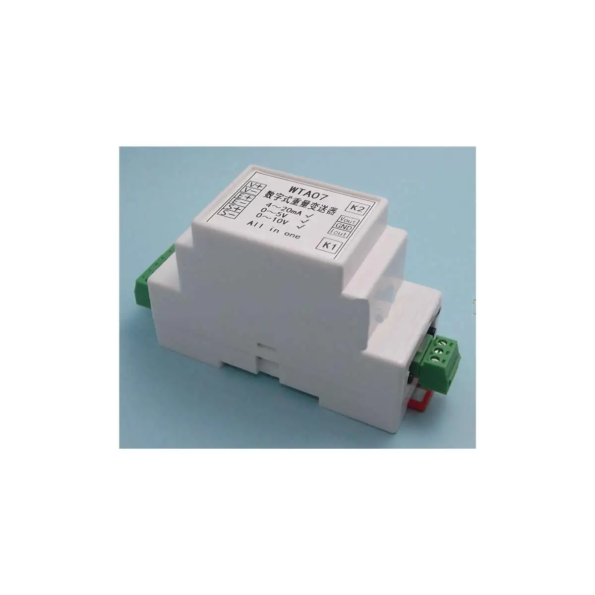 WTA07 weighing transmitter, 4-20mA, 0-5V, 0-10V, DIN35 standard rail type weight transmitter