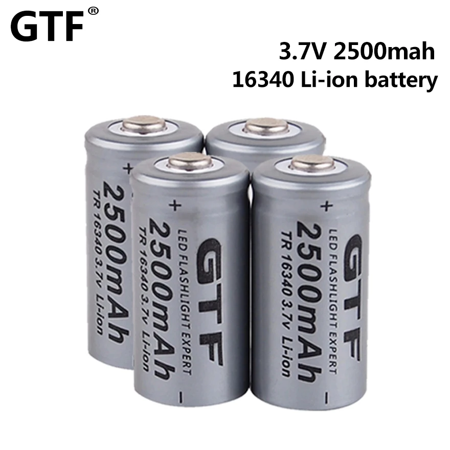 16340 bateria 2500mAh 3.7V CR123A akumulator litowo-jonowy do pióro laserowe LED latarka z 16340 ładowarka akumulatorów litowych ue