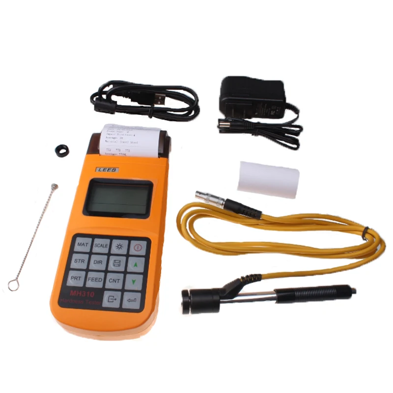 Portable  Hardness Tester Gauge MH310 170~960HLD Steel Cast Iron LCD EL Backlight with Integrated High Speed Thermal  Printer