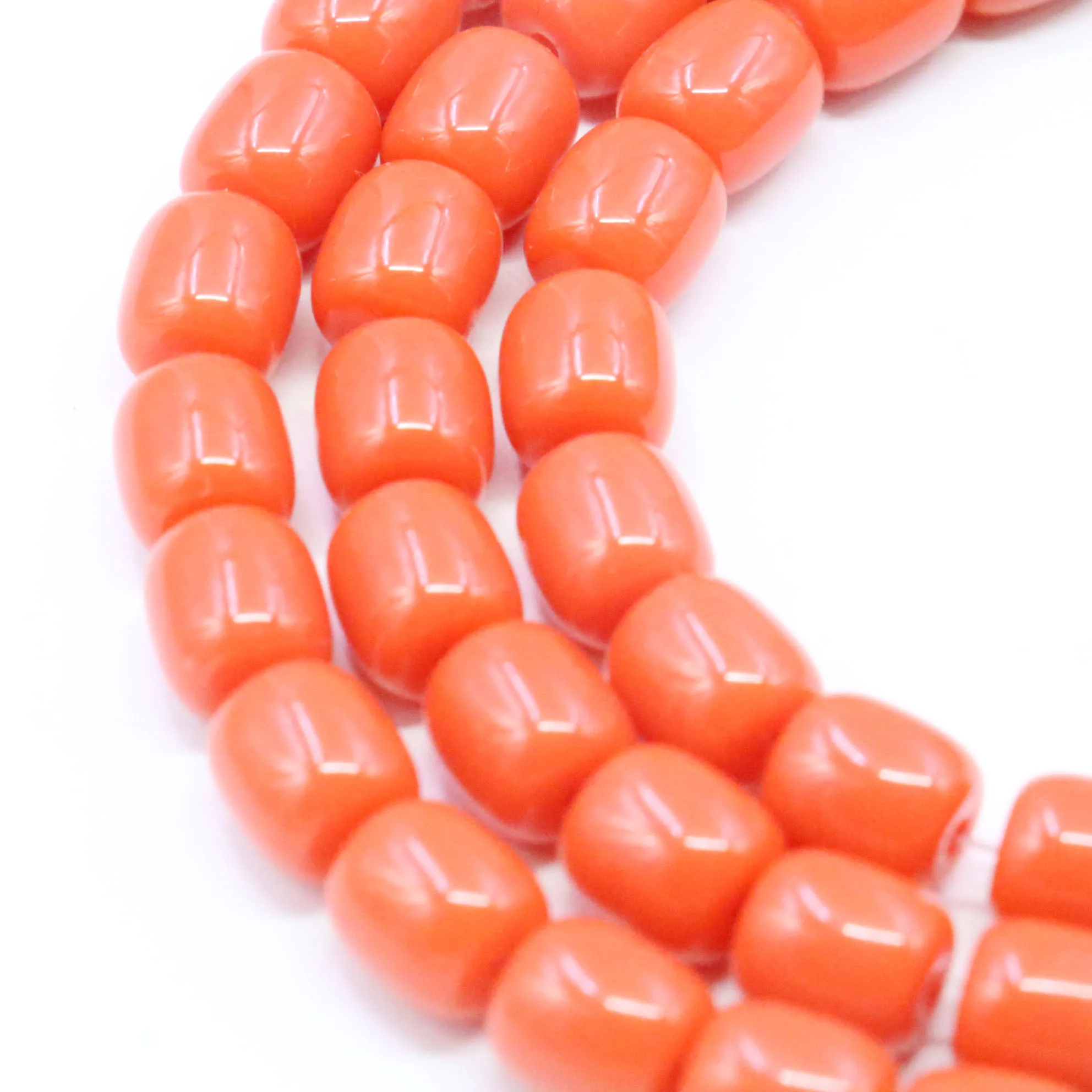 8X9mm Orange Bucket Resin Imitation Beeswax Loose Beads Hand Made Jewelry Making Design Accessory Part For DIY Necklace Bracelet