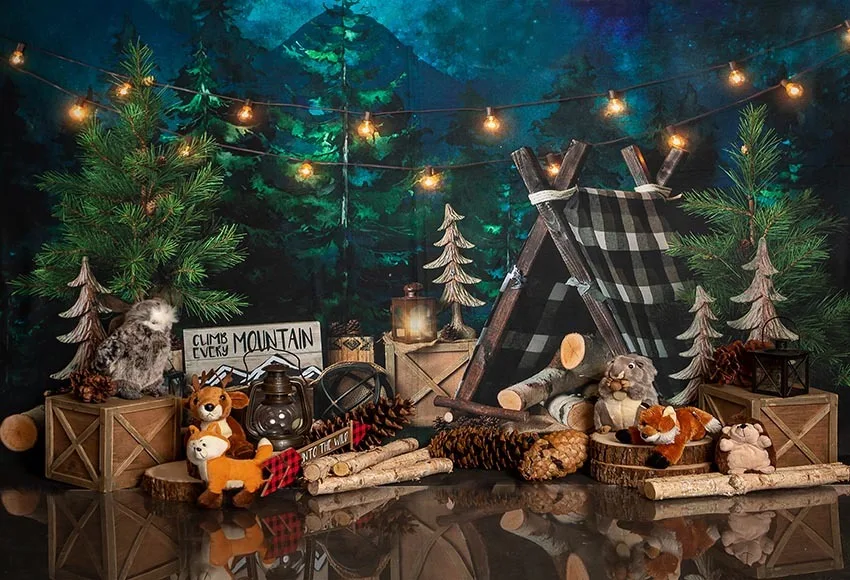 安全テーマパーティーの背景熱帯動物の誕生日の背景写真ブース野生の子供の誕生日パーティー用品写真