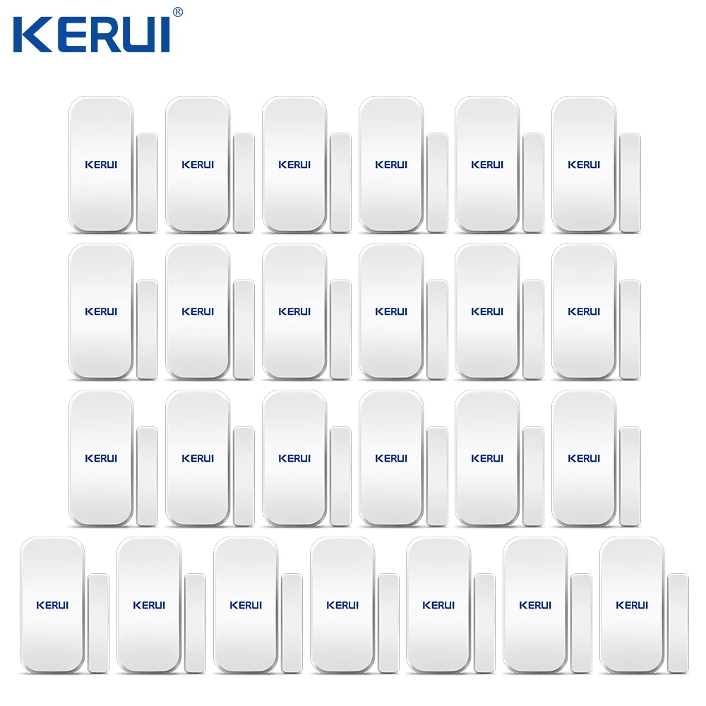 25 uds D025 Kerui alarma de casa Sensor de puerta inalámbrico ventana Detector magnético Sensor de espacio para sistema de alarma de seguridad GSM