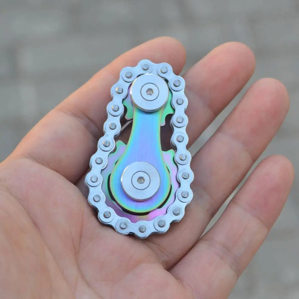 

1pcs Fingertip Toys Gyro Sprocket Flywheel Fingertip Gear Fidget Toy Roadbike Metal Spinner Kids Christmas Chain Gifts Spin W1w8