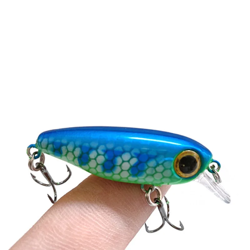 1pcs High Quality mini small Minnow Fishing Lures 45mm 3g Crankbait Fishing Wobblers 3D Eyes Artificial Hard pesca Bass tackle