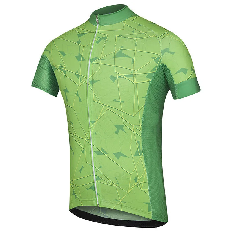 Maglia da corsa estiva cerniera completa aderente manica corta abbigliamento da ciclismo camicie da bicicletta professionali all\'aperto con tasca