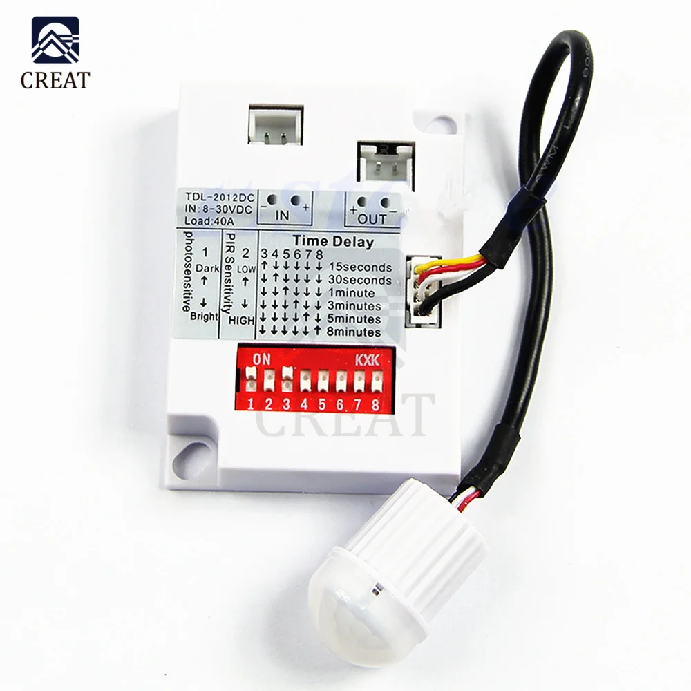 DC 12V 24V 7-10M PIR Motion Sensor Switch IR Infrared Human Body Induction Sensor Detector Switch for LED Light Corridor