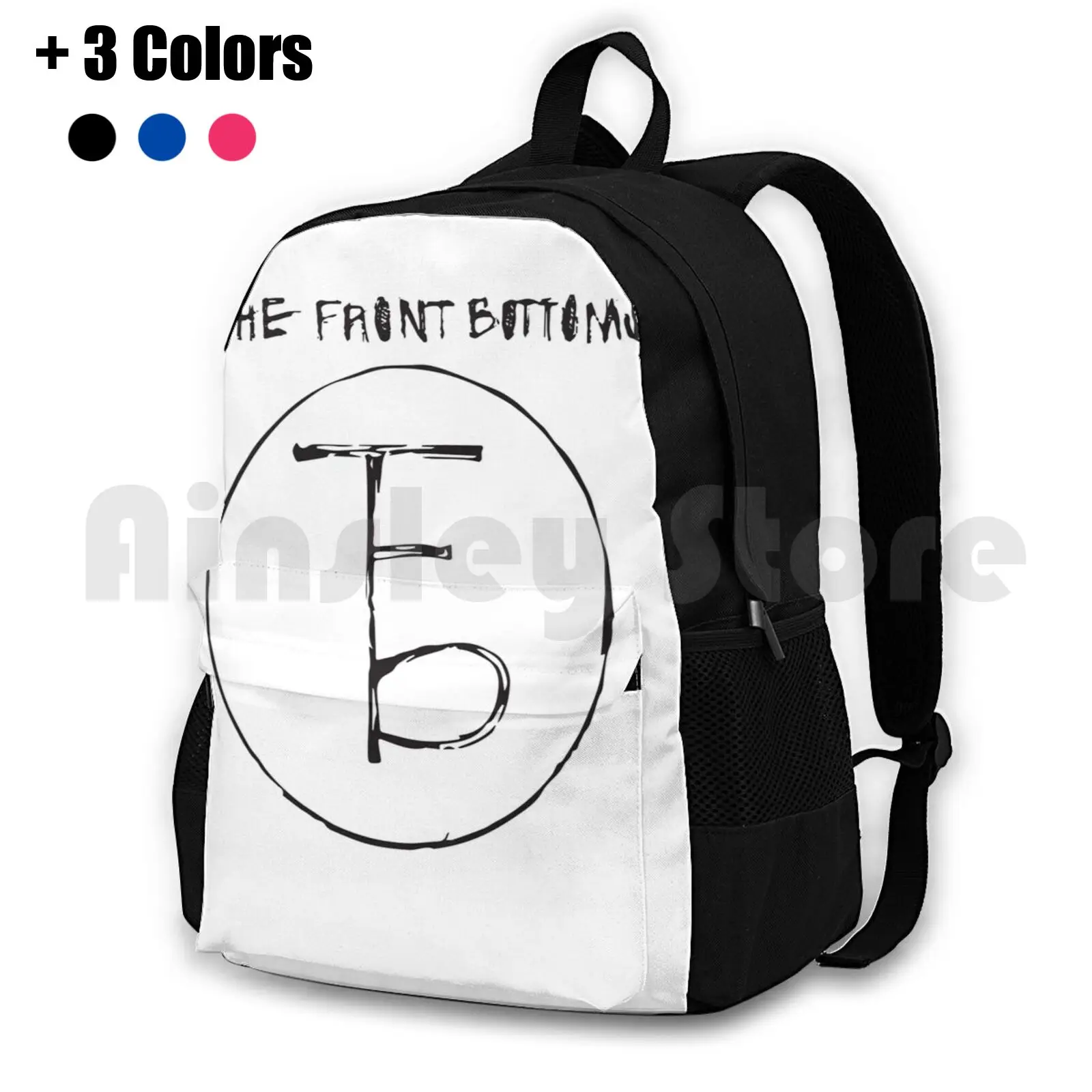 The Front Bottoms-Logo & Name Outdoor Hiking Backpack Riding Climbing Sports Bag The Front Front New Folk Punk Pop Music Band