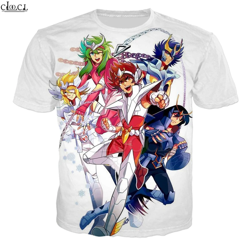 CLOOCL Anime The Knights of the Zodiac  Crewneck 3D Print T Shirts Summer Streetwear Tee Shirts Men Women Clothing0001