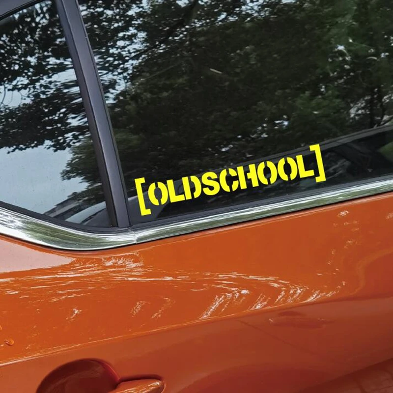 Fun Car Styling Oldschool Vinyl  Reflective Car Sticker Decal Black /Silver white/red/yellow/blue