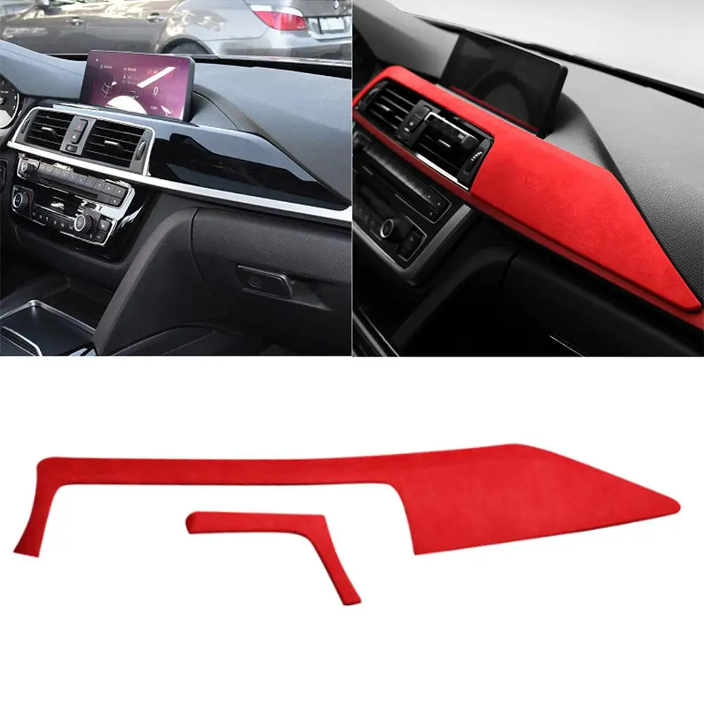 

Car Fur Leather Inner Door Armrest Handle Cover Decorative Trim for BMW 3 Series/3GT 2013-2019, 4 Series 2013-2019