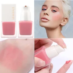 STAGENIUS Liquid Blush 6 Colors Natural Pink Makeup Blusher Waterproof Long Lasting Peach Cosmetics Pump Hand Design Blush