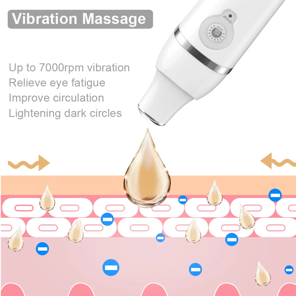 Electric Eye Facial Massage Vibration Massager Heating Relaxation Phototherapy Relieve Fatigue Pen Remove Dark Circle Crow Feet