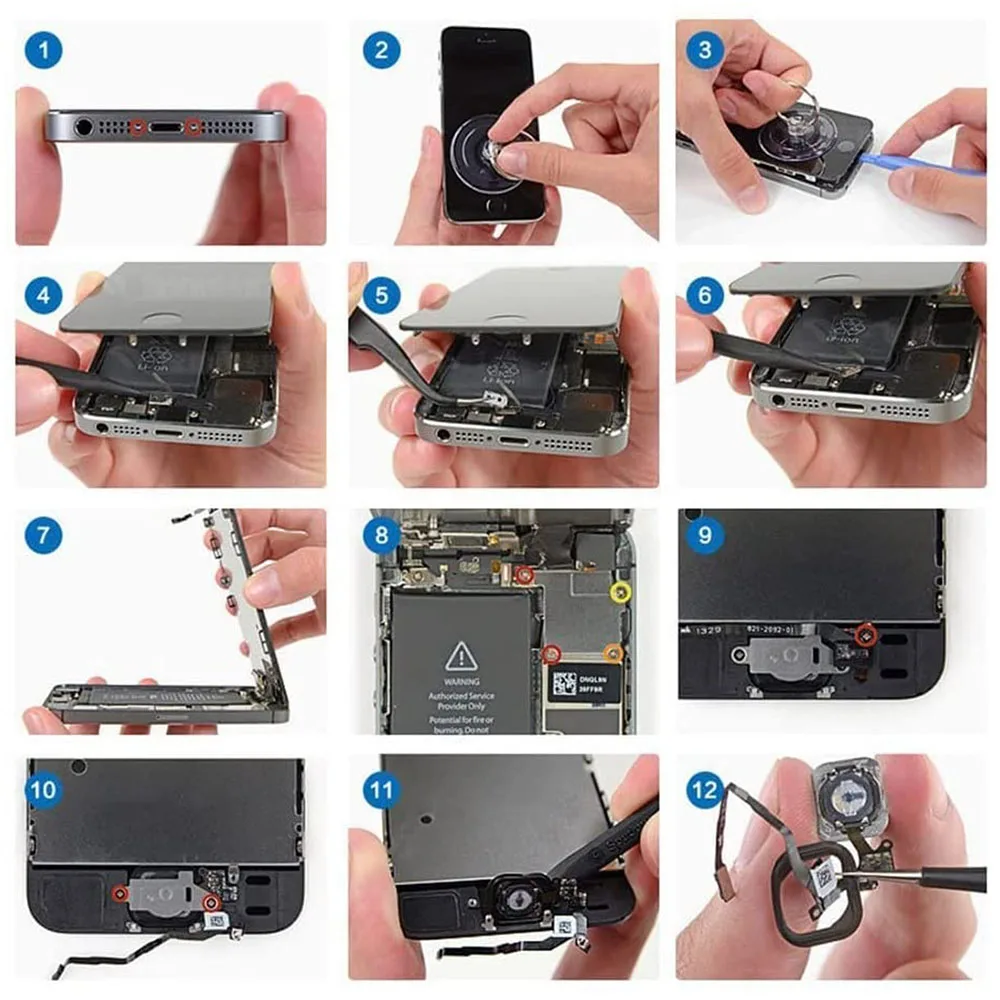 Touch ID Sensor Home Button Main Key Flex Cable With Rubber Gasket Replacement For iPhone 5S And SE