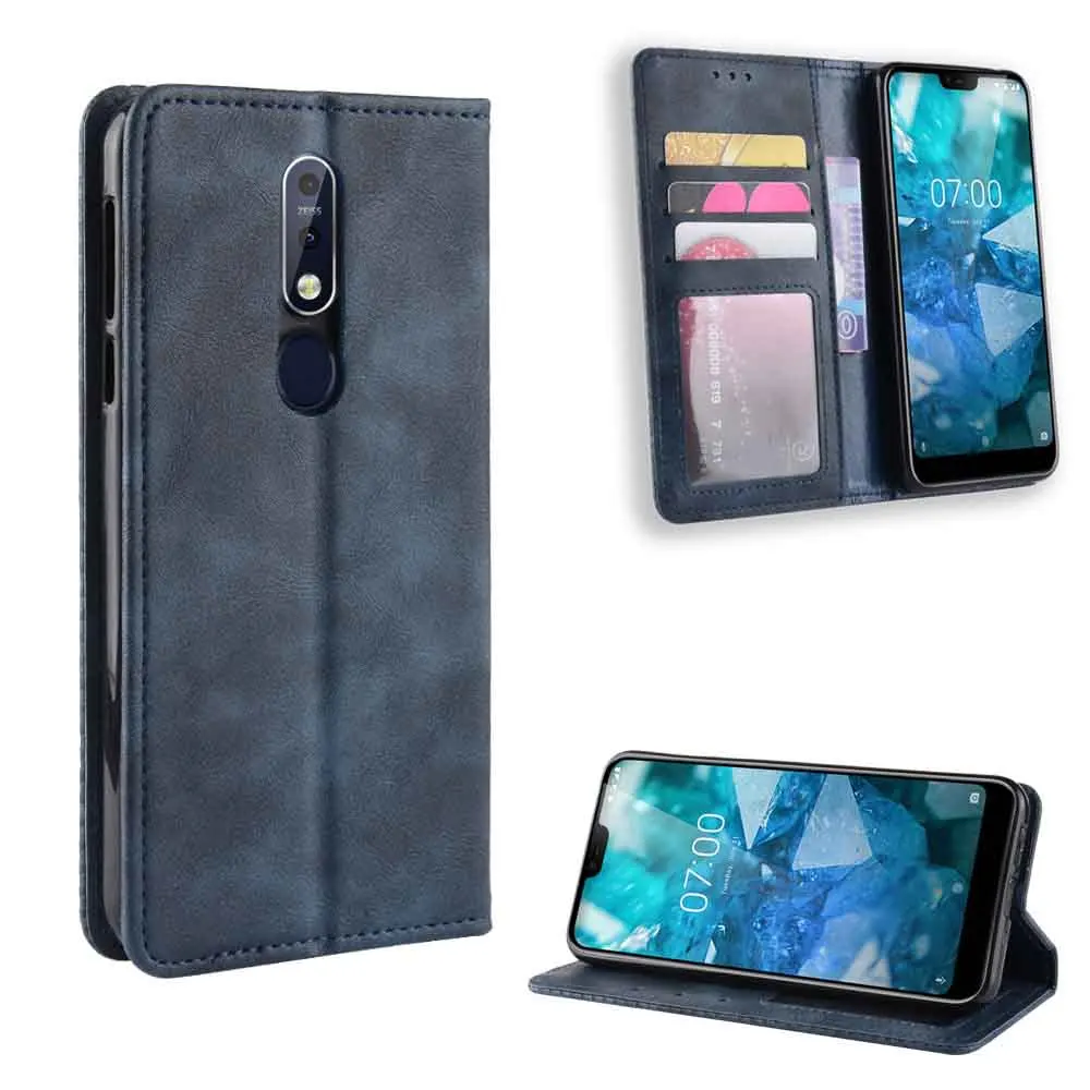 

Leather phonecase for Nokia 1plus / 2.2 / 3.1C / 3.2 / 4.2 / 5.1 PLUS / 7.1 / 8.1 Cover Flip wallet with stand Coque