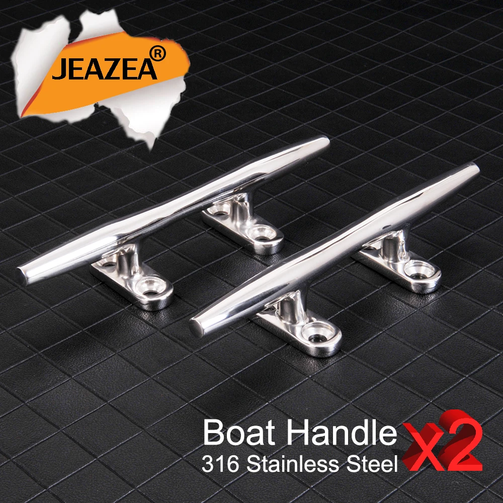 JEAZEA Boat Accessories Marine Stainless Steel Grip Handle Handrail Door Grab for Hatch Deck