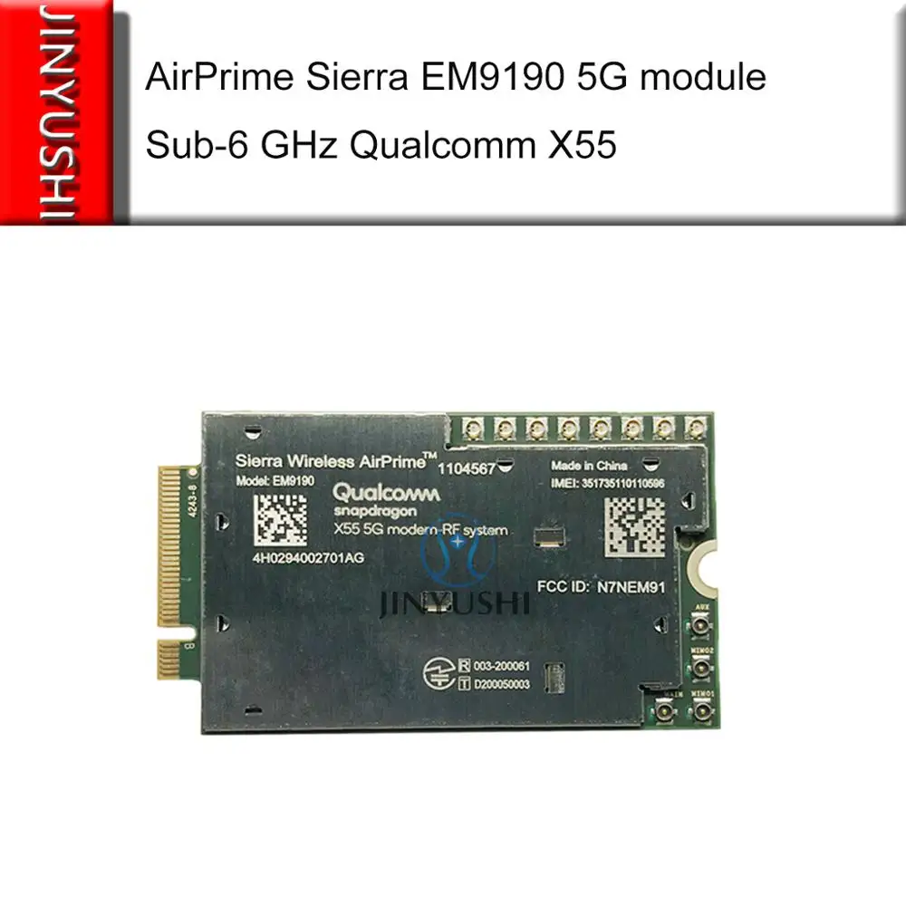 AirPrime Sierra EM9190 5G โมดูล M.2 NR Sub-6 GHz และ mmWave โมดูล Qualcomm X55 CAT20 พร้อมอะแดปเตอร์ USB 5G ช่องใส่ซิมการ์ด