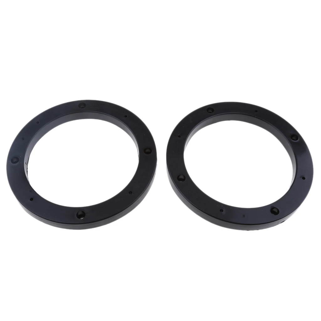 2 Pcs 5inch Dia Universal Black Plastic Speaker Spacer Adaptor Ring Mounting Bracket for Auto Car