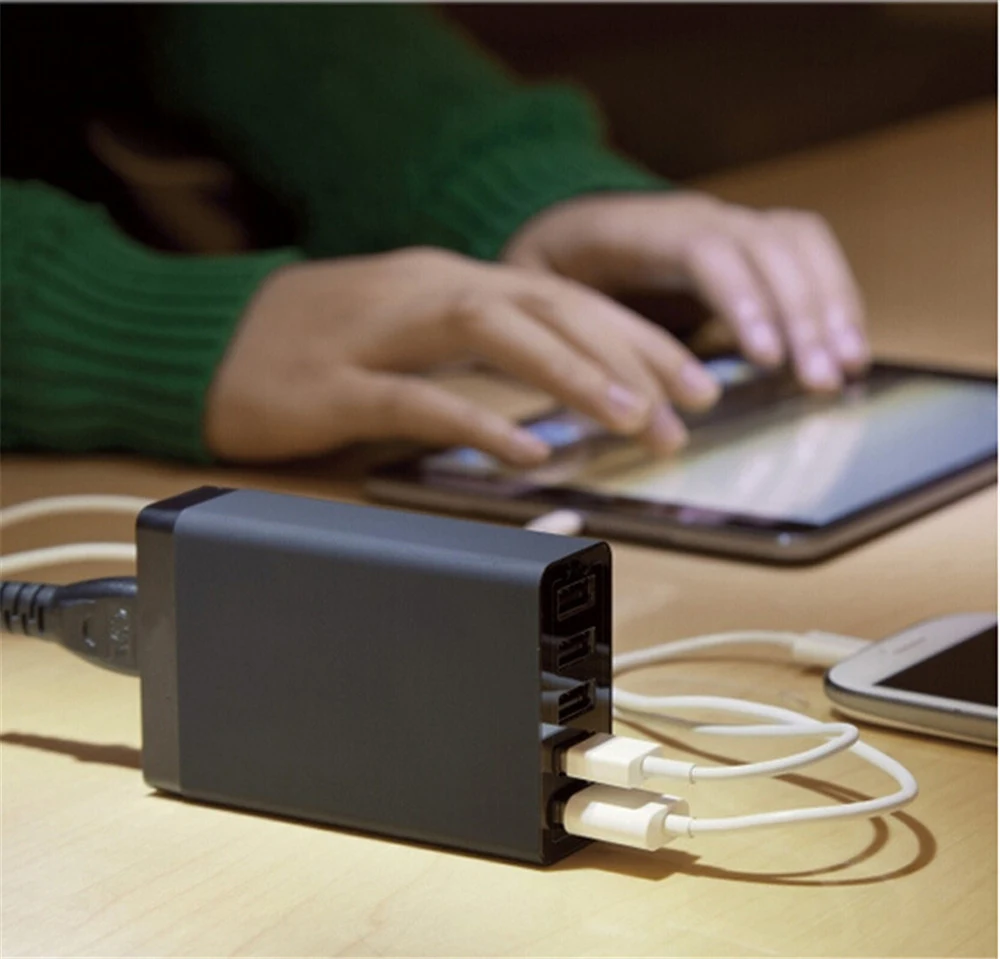 60W 10 Ports 40W 5 USB Ports Quick Charge Charger Station Dock with Cable for iPhone iPad Samsung PC Kindle Multi USB Charger