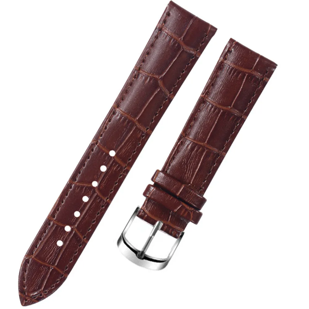 Genuine Leather Watchbands 12/14/15/16/17/18/19/20/21/22mm Watch Steel buckle Band Strap High Quality Wrist Belt Bracelet + Tool