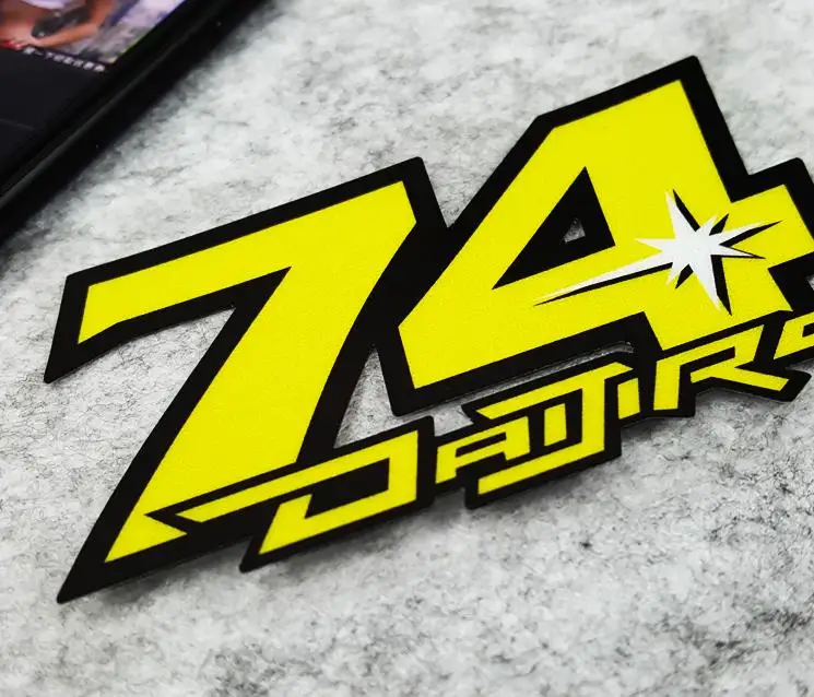 Motorsport Stickers No.74  Daijiro Kato Memory 74 Honda for Motorcycle Helmets Sticker  Motocross  Racing  Car Truck Moto Decals