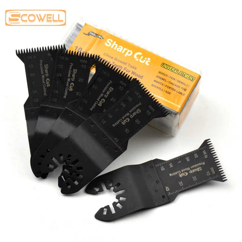 10 Packing Non-Starlock Plunge Renovation Multi Tool Saw Blades Oscillating Multimaster Power Tools Accessories For Wood