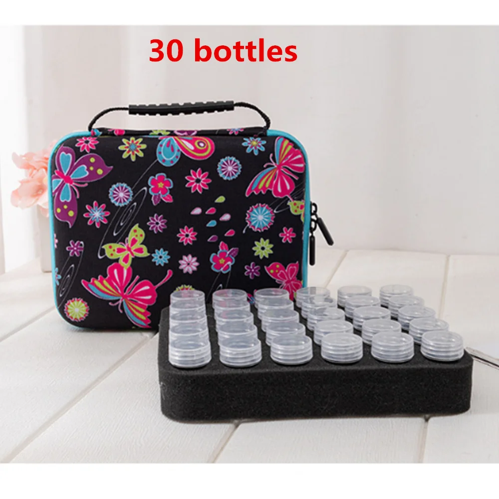 30/60/120 Bottles Storage Box 5D Diamond Painting Accessories Tools Container Bag Carry Case Embroidery Mosaic органайзер