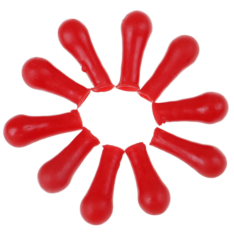 Hot Koop 10Pcs Dropper Rood Rubber Bulb Hoofd Dropping Fles Insert Pipet Lab Supplies