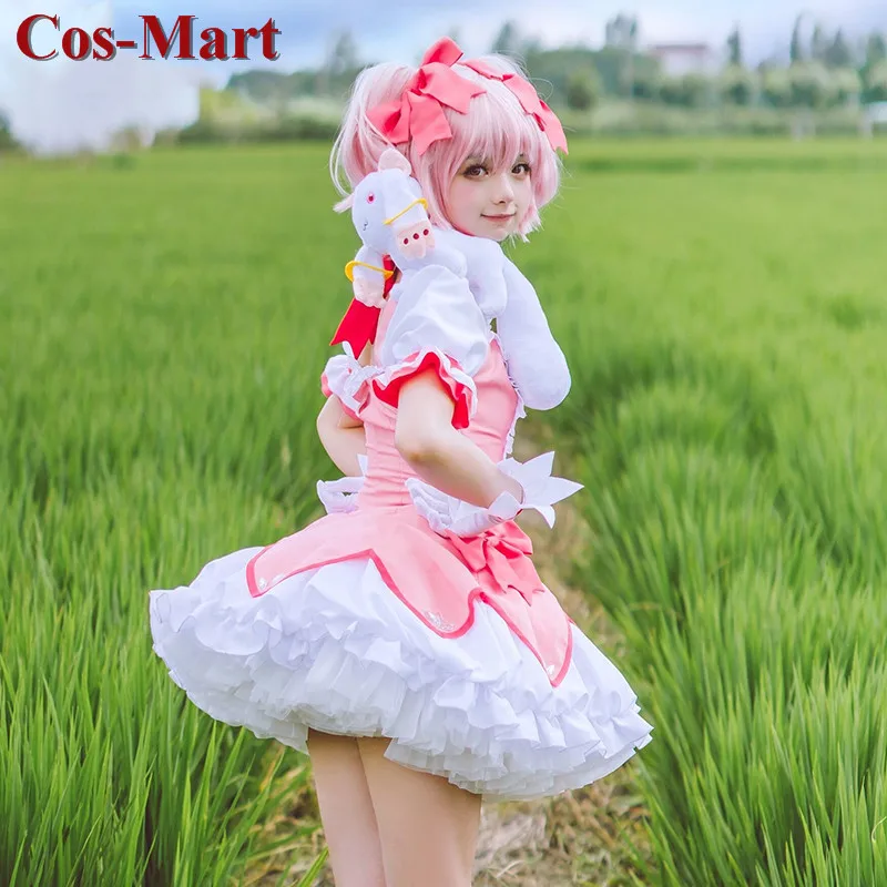 

Hot Anime Puella Magi Madoka Magica Kaname Madoka Cosplay Costume Pink Cute Sweet Dress Female Activity Party Role Play Clothing