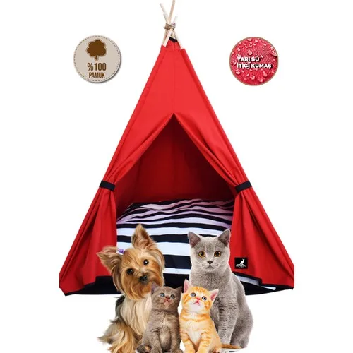 Kangaroo Shopping Red Cat Dog Tent Minderli 50 X50 cm