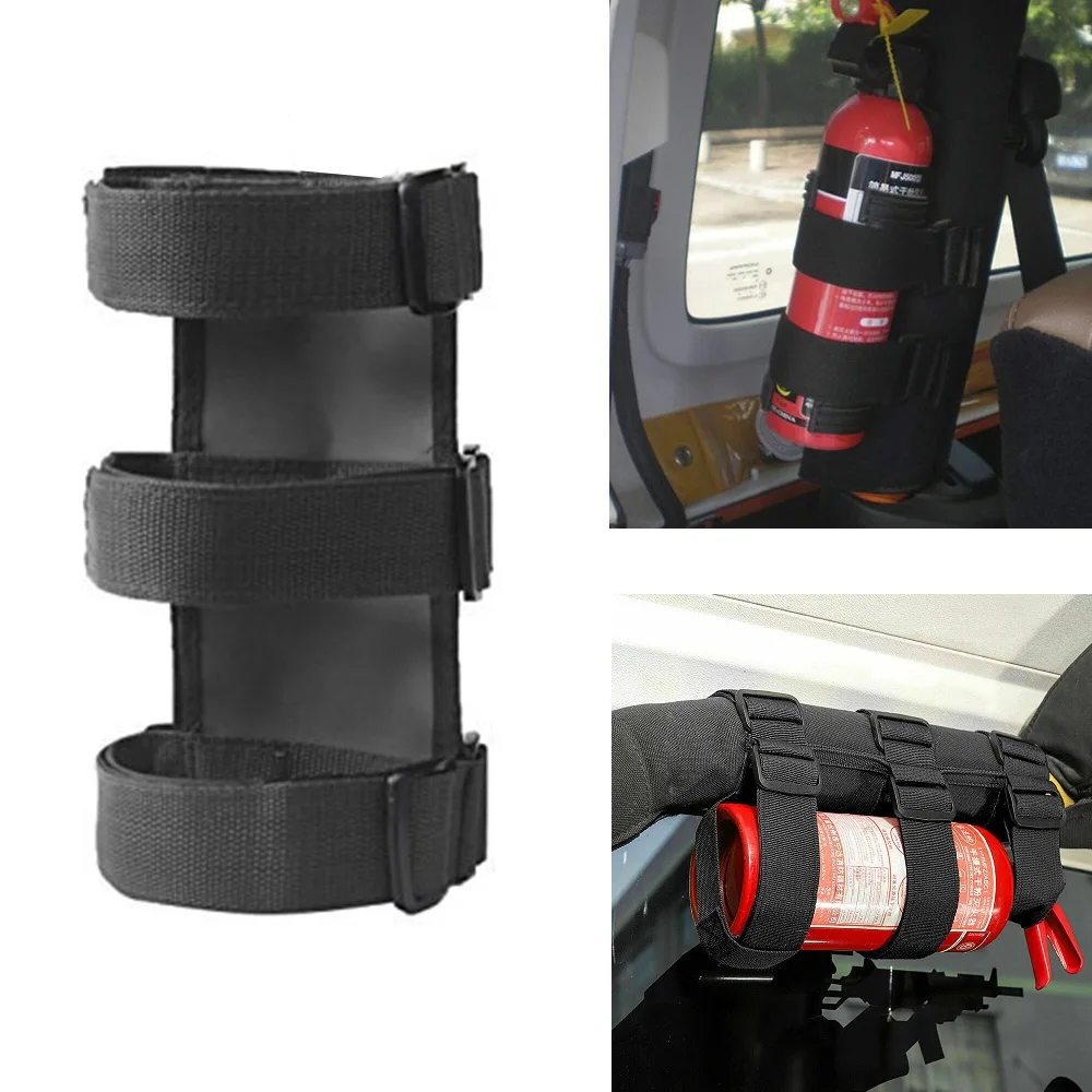 Fire Extinguisher Fixed Belt Car for Jeep Wrangler CJ YJ TJ LJ JK JKU JL JLU Roll Bar Fire Extinguisher Holder 1 PCS