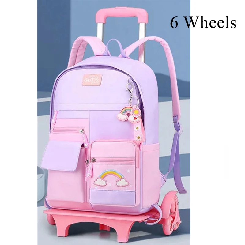 School trolley backpack bag for girls kids School Rolling backpack Bags school wheeled backpack school bag with wheels bookbag