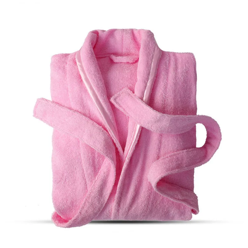 100% Cotton Robes for Women Summer Dressing Gown Femme Towel Bathrobe Bridesmaid Bath Robe Men Sleepwear