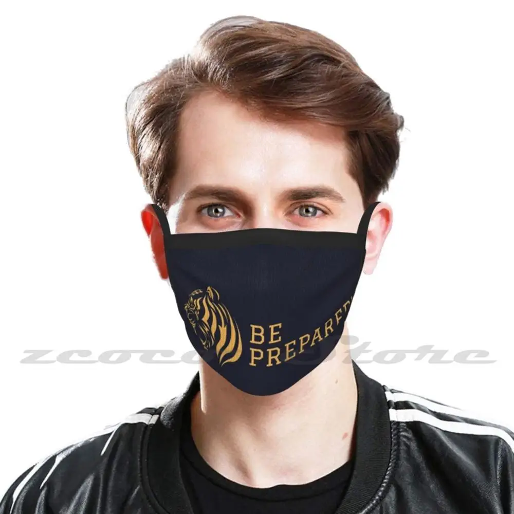 Be Prepared Mask Cloth Washable Diy Filter Pm2.5 Adult Kids Man Alone Casual Young Lonely Modern Teenager Teen Cool Confidence