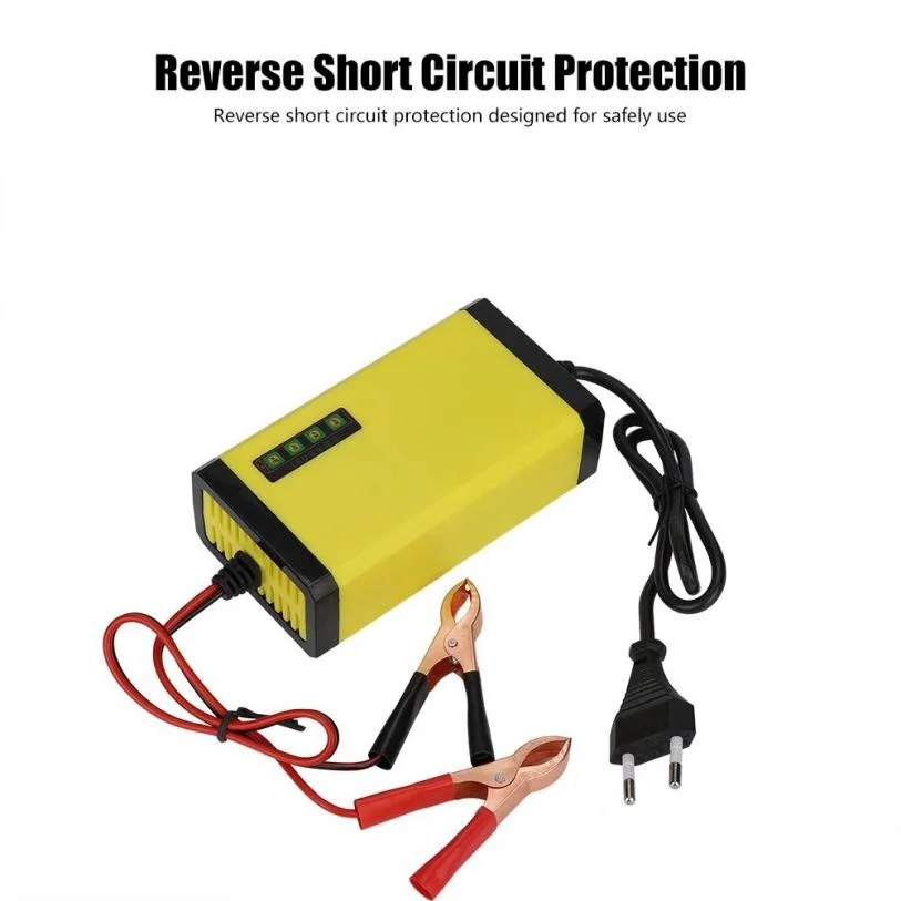 12V 2A Automatic Motorcycle Battery Charger For Lead Acid Wet Dry AGM GEL Battery 7AH 12AH 14AH 20AH With Led Indicator