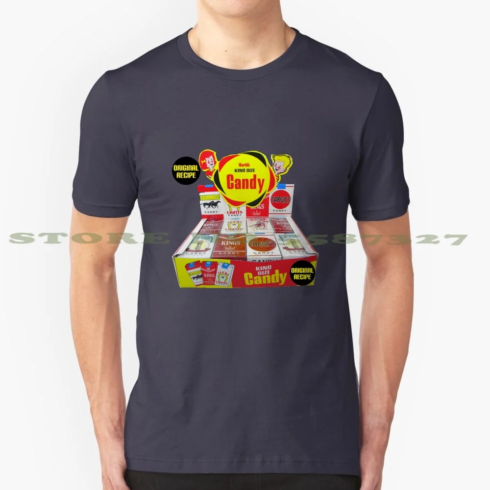 Candy Cigarettes 100% Pure Cotton T-Shirt Chiclets Chicklets Candy Gum Vintage Mtv Threes Company Trump Milky Way Yoo Hoo Coke